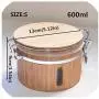 Kitchen Storage jars For Bulk Products Container With Lid Organizer Easy Lock Case Airtight Cans Receive Spice box wooden,B028-1S