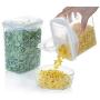 Tree House Food Storage Canisters Lids, Japanese Square Sealed jar Clear Plastic Pack of 3-D 1.8LX3