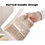 Sealed cans, grain storage tanks, plastic transparent kitchen storage box set of 3