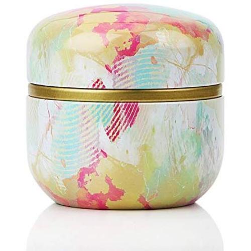 HUANGMENG Tea Caddies HOOMIN Tea Box Tea Jar Storage Holder Tea Caddies Matcha Container Mini Coffee Powder Organizer Cans Multifunction Round Metal, Color:Colorful clouds HUANGMENG