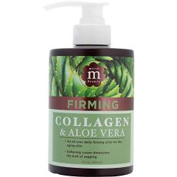 Mirth Beauty Collagen Cream Cream for Face and Body. Collagen Firming Cream with Aloe Vera and Green Tea Extract. Large 15oz jar with pump. (Two - 15oz)