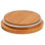 Ceramic Kitchen Storage Jars With Bamboo Lids Grains Tea Coffee Sugar Canisters Kitchen Container Organizer Cans Storage Bottles,400Ml