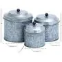 Deco 79 Galvanized Metal Canister, 8 by 7 by 6-Inch, Set of 3 Deco 79 Galvanized Metal Canister, 8 by 7 by 6-Inch, Set of 3