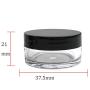 40Pcs 10 Gram Plastic Cosmetic Containers with Lids for Lotion, Creams, Toners, Lip Balms, Makeup Samples Jars BPA free (10g-40pcs, black)