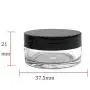 40 Pièces de Récipients Plastiques de 10g avec Couvercles pour Crèmes, Lotions, Toniques, Baumes à Lèvres, Échantillons de Maquillage (10g - 40 pièces, noir)