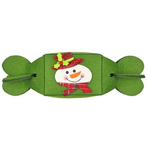 BLagenertJ Foldable Candies Gift Box Elk Snowman Santa Pattern Storage Container Bag for Xmas Decor Snowman