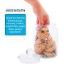 Glass Cookie and Candy Jar with Airtight Lid, Food Storage Jar, Flour and Sugar Glass Canister with Chalkboard Sticker, Set Of 1 (64 ounces))