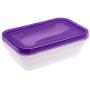 keeeper &quotFredo Fresh Rectangle Food Box, Purple, 2.4 Litre, 3-Piece