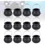 Garneck Halloween Candy Buckets, Handheld Candy Jars, Black Witch Candy Holders for Halloween Party (12 pcs Black)