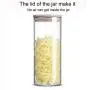 Glass Storage Jar,Kitchen Food Containers with Bamboo Lid Make It Airtight 3.15x7.87inches 34 oz -1000ml Glass Storage Jar,Kitchen Food Containers with Bamboo Lid Make It Airtight 3.15x7.87inches 34 oz -1000ml