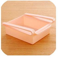 Refrigerator Storage Jar Fresh Spacer Layer Multi Purpose Storage Rack Creative Kitchen Supplies Twitch Type Food Storage Drawer,Pink