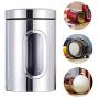 lesgos Stainless Steel Canister, 50 oz Airtight Storage Containers, Airtight Cereal Coffee Tea Sugar Beans Container with Visible Window for Kitchen Food Storage