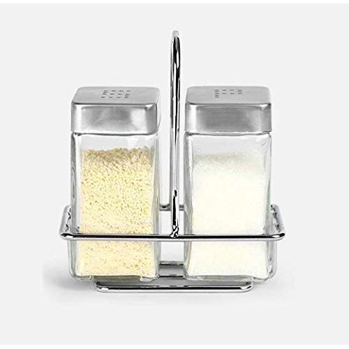 Récipients de rangement de cuisine, pots à épices style européenne, ensemble de 5 pièces (sel, poivre, sauce soja, vinaigre)