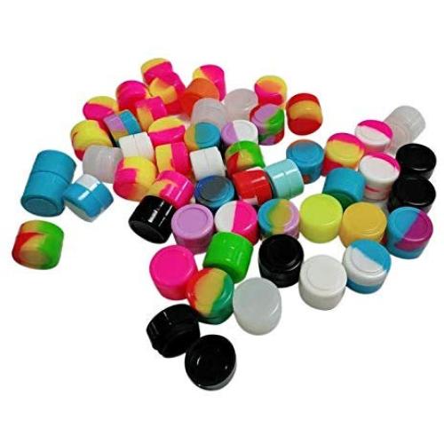 Gentcy Silicone 2ml 300pcs Containers Silicone Storage Jar Seals Oil Wax Concentrate 13color