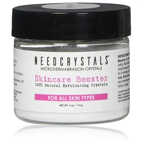 NeedCrystals Mikrokristall-Dermabrasionsknetmittel 4 oz / 113 gr. DIY Gesichtsreinigung. Natürlicher Gesichtspfleger zur Anwendung bei fahlem oder trockener Haut. Verbessert AkneNarben, Mitessern, Poren, Falten, Pickeln und Hauttextur.