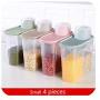 Food Storage Box Plastic Clear Container Set With Pour Lids Kitchen Storage Bottles Jars Dried Grains Tank,S4