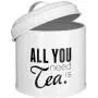 Premier Housewares Pun and Games Tea/Coffee/Sugar Canisters, White, Set of 3 Premier Housewares Pun and Games Tea/Coffee/Sugar Canisters, White, Set of 3