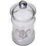 Better & Best Pharmacy Jar with Drawing of Reasons Vegetable, Glass, 9.5 x 9.5 x 18 cm