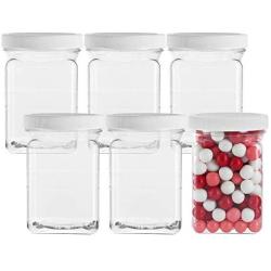 Clear Kitchen Storage Containers ? Tall Canisters sets for the Kitchen ? Set of Pantry Containers - kitchen Canisters with Airtight Lids - Food storage containers - Pasta Containers (6 Pack 20 Oz)