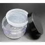 1Set 60ml 2oz Empty Clear Make-up Powder Puff Case Loose Powder Box Face Powder Blusher Container Jars With Sponge Puff Black Lid Sifter For Foundation Cosmetic