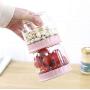 Kitchen Transparent Food Storage Container with Lids Sealing Pot Cereal Grain bean Rice Sealed Plastic Milk Powder Jar,H