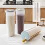 Kitchenware Storage Bottle Pasta Storage Box Packed Noodle Box Plastic Grains Storage Tanks Freshness Sealed Storage Containers,Dark Khaki