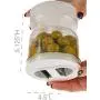 HOME-X Pickle and Olives Hourglass Jar, Juice Separator, Pickle and Olive Container ? 4.5” L HOME-X Pickle and Olives Hourglass Jar, Juice Separator, Pickle and Olive Container ? 4.5” L