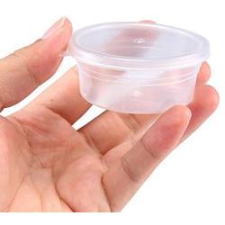 Pukido 24 pcs Slime Storage Container Reusable Plastic Storage Jars with Lids for Glue/Water/Cosmetic/Plasticine