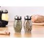 Mini Spice Jars European glass rotating seasoning bottle set creative kitchen home