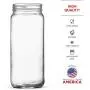 Reise Glas Trinkflasche 16 Unzen [6er Pack] BPA-freie Plastikdeckel, Wiederverwendbare Glasflasche zum Mixen, für Saft, Smoothies, Kombucha, Tee, Milch, Homebrewed Beverage Bottle