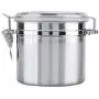 Conteneur en Acier Inoxydable à Café - Jarre de Rangement à Vide pour Café, Sucre, Thé, Graines (1100ml) Conteneur en Acier Inoxydable à Café - Jarre de Rangement à Vide pour Café, Sucre, Thé, Graines (1100ml)