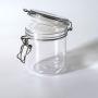 Plastic Round Clip Top Storage Jar With Airtight Seal Lid Kitchen Food Container Preserving Cosmetic Cream Organizer