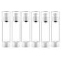 Airless Cosmetic Cream Pump Bottle, Refillable Empty Clear Travel Containers Liquid Vacuum Press Jar Pot for Foundation Essence Lotion, 6 Pack (50ML)