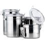 XuBa Stainless Steel Sealed Canister Jar Coffee Sugar Tea Food Storage Container 1010.5Cmc