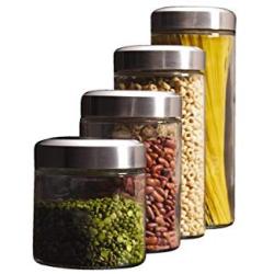 Kamenstein 5117359 Glass Canisters, Set of 4