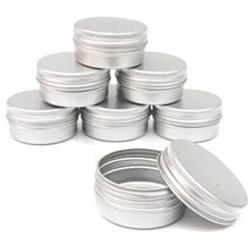 12Pcs Aluminum Empty Cosmetic Boxs Vial Bottles Round Pot Jars with Screw Cap 5ml/10ml/15ml/30ml/50ml for Makeup Cream Sample Powder Tins Containers (10ml)