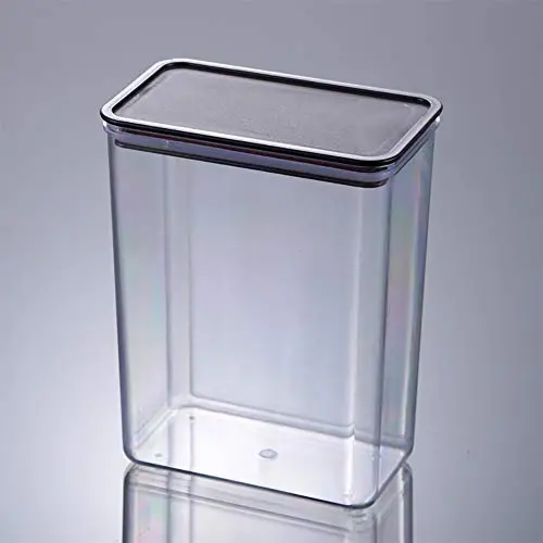 Bouteilles de rangement en plastique pour maisonnette, résistantes à l'air, contenants carrés de rangement de taille standard, avec couvercle, pour herbes, pack de 3-6 (1000ml x 3) Bouteilles de rangement en plastique pour maisonnette, résistantes à l'air, contenants carrés de rangement de taille standard, avec couvercle, pour herbes, pack de 3-6 (1000ml x 3)