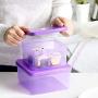 Casa Origin Meal Prep Food Containers with Lid, 2 Pieces - Rectangle (Blue)