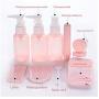 Travel Supplies Portable Sub-Bottle Set Cream Jar Spray Bottle Refillable Dispensing Tool Cream Lotion Cosmetic Container (Color : Pink, Material : Plastic)
