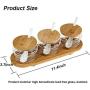 CSPFAIRY Kitchen Seasoning Jar with Cover and Serving Spoons Spice Box Seasoning Bottle Suitable for Every Family