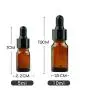 12 Stück 5ml/0,17oz Bernstein Glas Tropfer Flasche Leere Essenzöl Flasche Duft Behälter für Kosmetik Flüssigkeit mit Glas Tropfer
