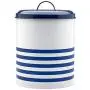 Prestige Vintage Stahl 31x23 cm Großer Navy Streifen Behälter – Blau/Weiß