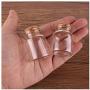30x40x17mm 15ml Transparent Glass Spice Candy Bottles Jars With Cork Stopper Container Compatible For Wedding Gift,24pcs