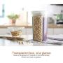 Yotaini 4 Compartment Plastic Dry Food Storage Container With Sealing Lid For Cereals, Nuts, Snacks, Pet Food, Etc.