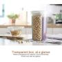 4 Compartments Airtight Food Storage Containers Plastic Dry Food Storage Container With Airtight Seal Lid Kitchen Pantry Storage Containers For Cereal, Nut, Snack, Pet Food