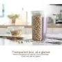 Yotaini 4 Compartment Plastic Dry Food Storage Container With Sealing Lid For Cereals, Nuts, Snacks, Pet Food, Etc.
