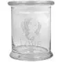 Bouteille en verre transparent de 355 ml avec couvercle – Logo Bob Marley Bouteille en verre transparent de 355 ml avec couvercle – Logo Bob Marley