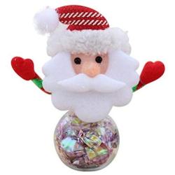 Sendk Christmas Small Candy Storage Box,Christmas Candy jar, Cookie Gift Container Bottle Elk/Snowman/Santa Jar (Not Include Candy