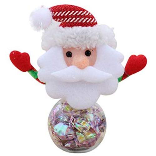 Sendk Christmas Small Candy Storage Box,Christmas Candy jar, Cookie Gift Container Bottle Elk/Snowman/Santa Jar (Not Include Candy