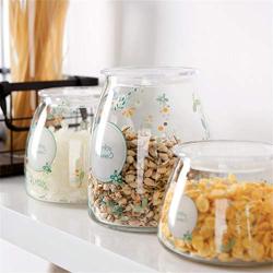 Sealed Glass Food Jar Lids Storage Jar Can Bottle Spices Storage Box Tea Coffee Sugar Storage Container For Kitchen Organizer Spring Forest Type S